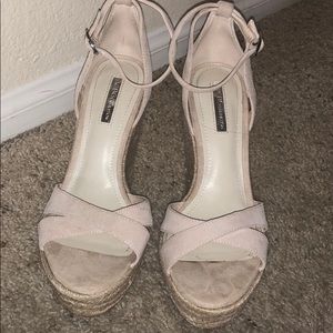 BCBGeneration beige wedges